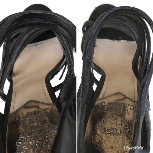 Vince Camuto black heels strap decoration 8/38 - Picture 3 of 8